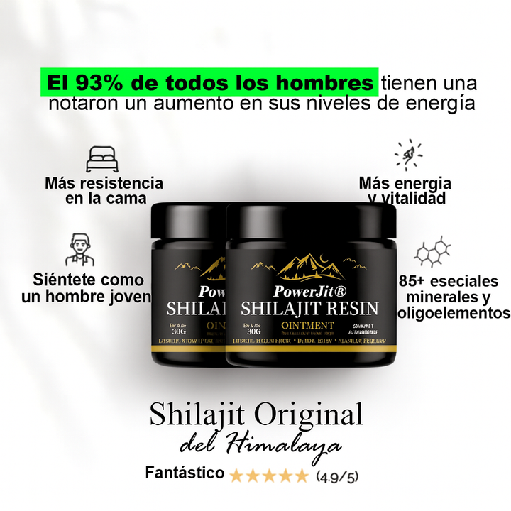 PAGUE 1 LLEVE 2 Shilajit Himalaya Original – Energía y Vitalidad Masculina | Combo X2 +3 REGALOS